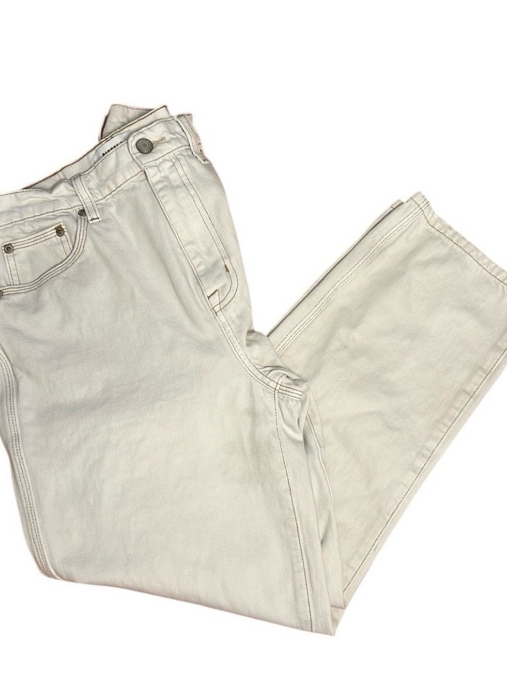 Pistola Revolve Cassie Crop Wide Leg Jeans in Adobe Cream, Womens Size 27